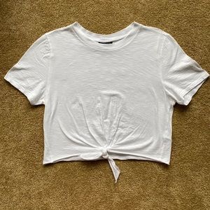 Topshop Tie Front T-Shirt